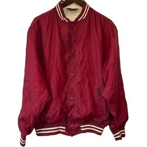 Men's Y2K Red Varsity Bomber Jacket